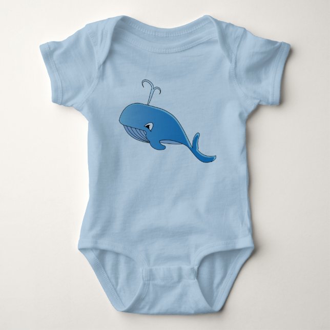 Whale - Baby Jersey Bodykostym Tee (Framsida)