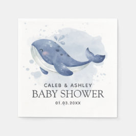 Whale Baby Shower Paper Napkin Pappersservett