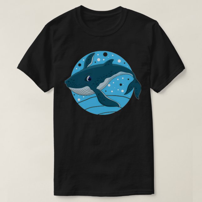 WHALE CUTE WHALE CUTE BLUE WHALE BLUE WHALE SHARKS T SHIRT (Design framsida)