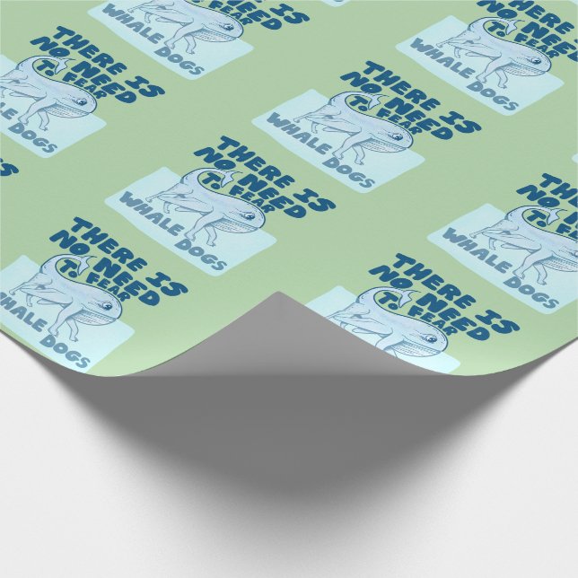 Whale Dog funny creature Presentpapper (Hörn)