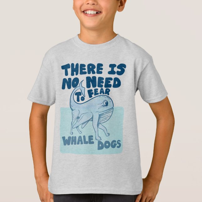 Whale Dog funny creature T Shirt (Framsida)