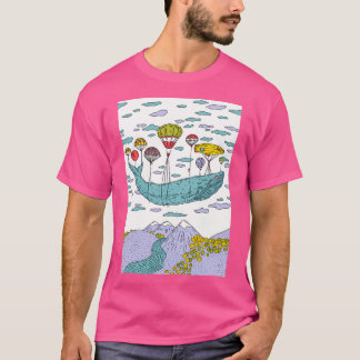 Whale Dream Blue Baseball Sleeve T Shirt