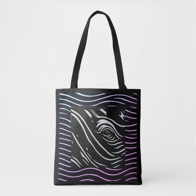 Whale eye/whale species tote tygkasse (Framsida)