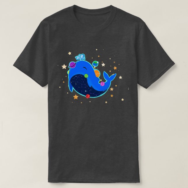 Whale Galaxy T Shirt (Design framsida)