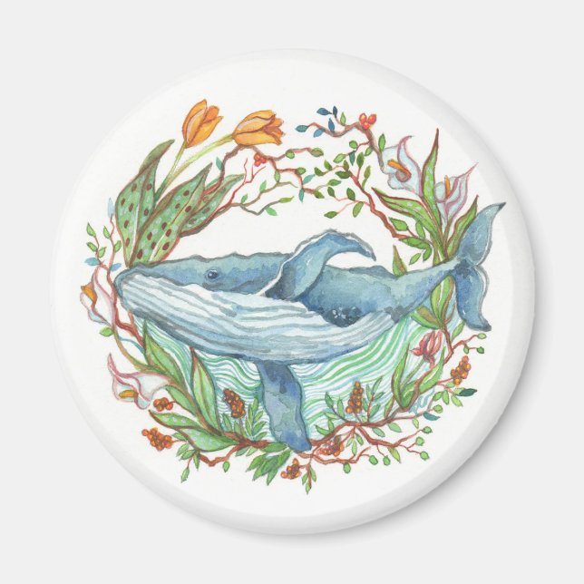 Whale Garden Magnet (Framsidan)