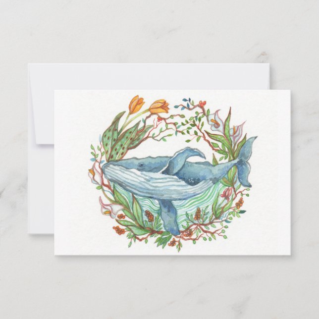 Whale Garden Tack Kort (Framsida)