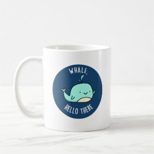Whale Hej där Funny Whale Pun Kaffemugg
