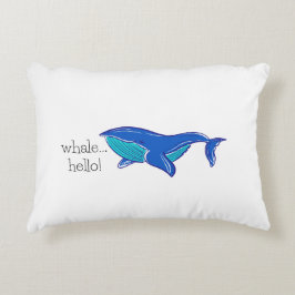 Whale Hej Funny accent Pillow Prydnadskudde