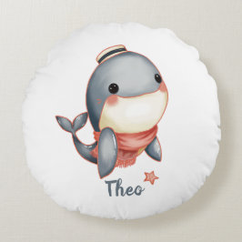 Whale Hello There! Rund Kudde