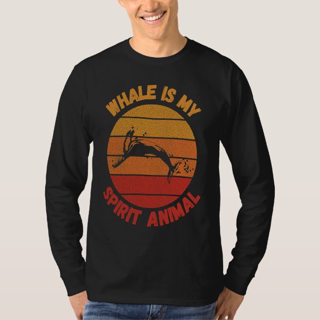 Whale is my spirit animal t shirt (Framsida)