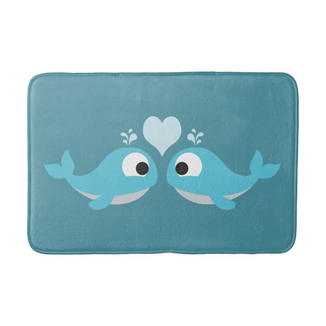 Whale Kärlek Badrumsmatta (Framsidan)