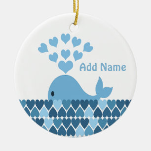 Whale Kärlek Julgransprydnad Keramik