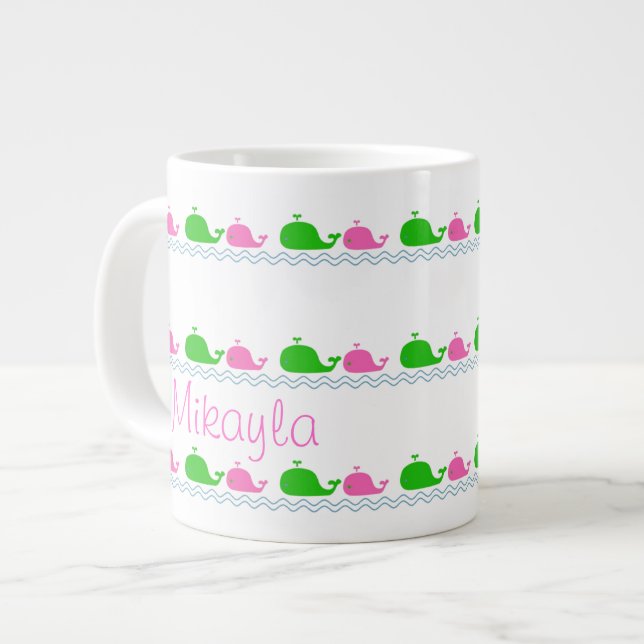 Whale Kärlek Jumbo Mugg (Framsida vänster)