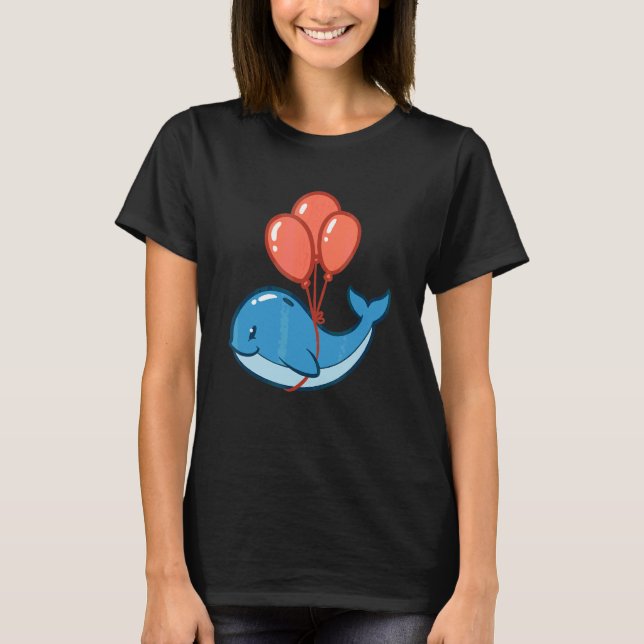 Whale Manar Kvinnor i djurlivet T Shirt (Framsida)