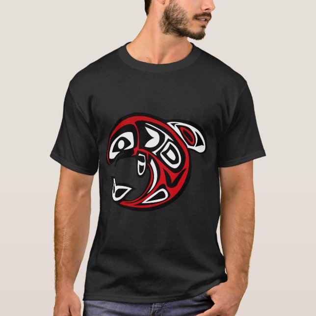 Whale, Nature, Haida T Shirt (Framsida)