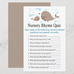 Whale Nursery Rhyme Quiz babyduschspel
