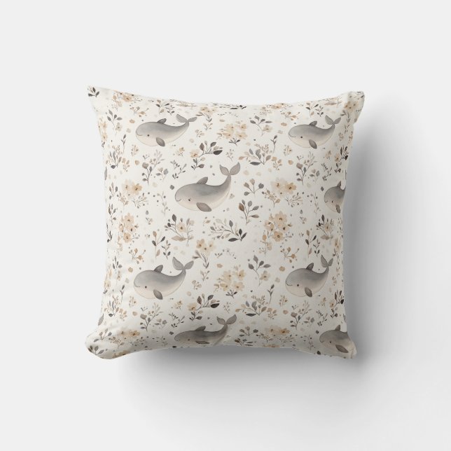 Whale Önskemål Baby Kudde (Framsida)