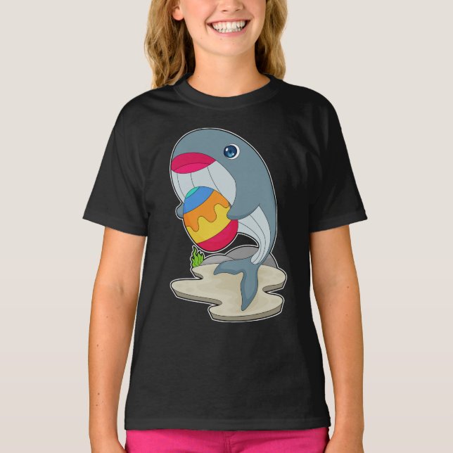 Whale Påsk Påskägg T Shirt (Framsida)