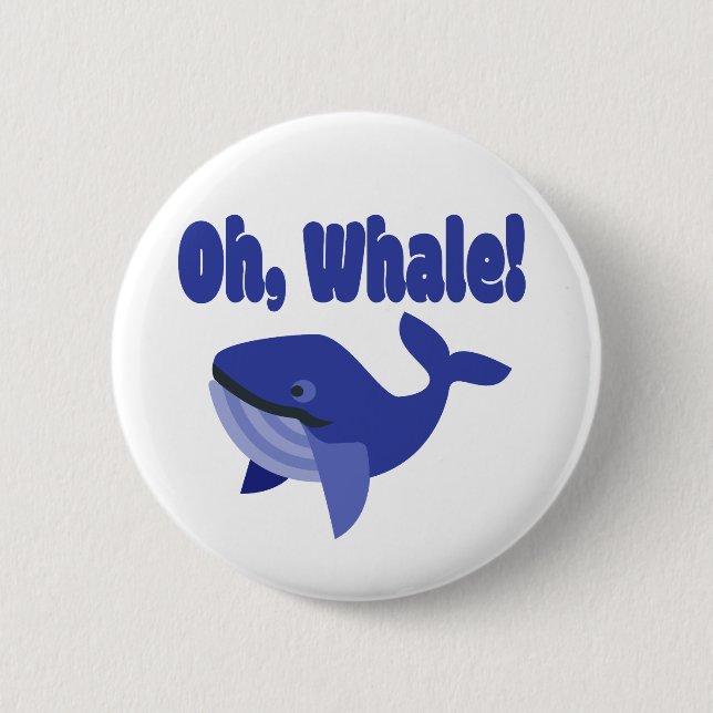 Whale Pun Funny Knapp (Framsida)