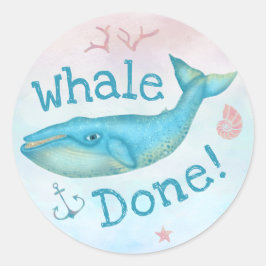 Whale Ready Teacher School Reward Nautical Beach Runt Klistermärke