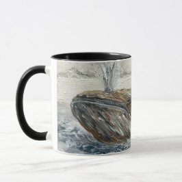Whale Riders Whimsical Whale and Penguin Ocean Mugg