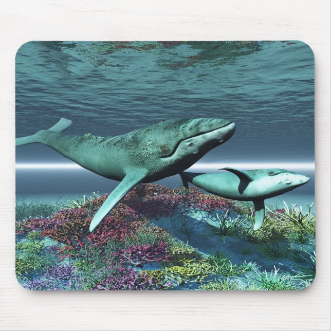 WHALE SÅNG MOUSEPAD MUSMATTA (Framsidan)