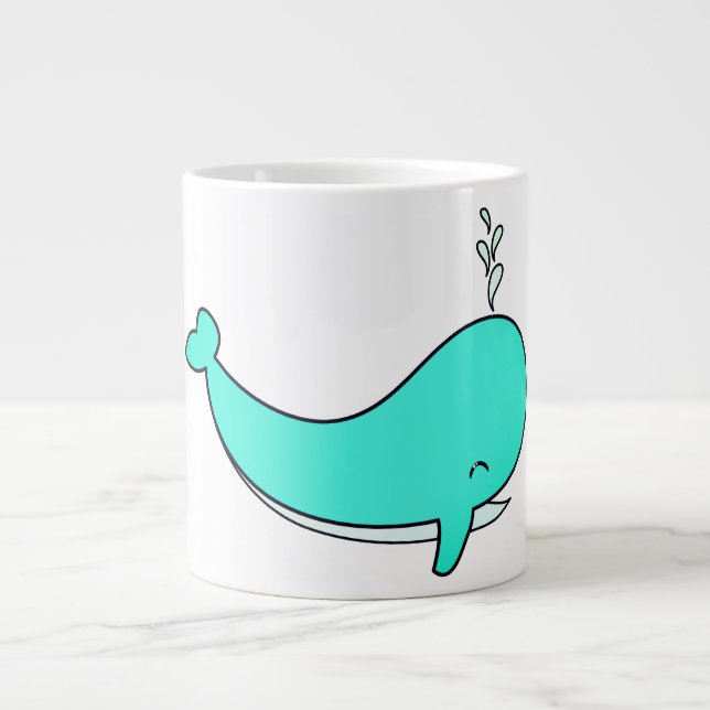 Whale, Sea, Water Jumbo Mugg (Framsidan)
