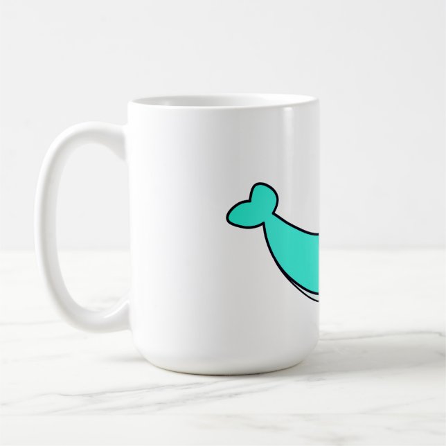 Whale, Sea, Water Kaffemugg (Vänster)
