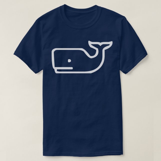 Whale Shark Beluga Orca Navy  T Shirt (Design framsida)