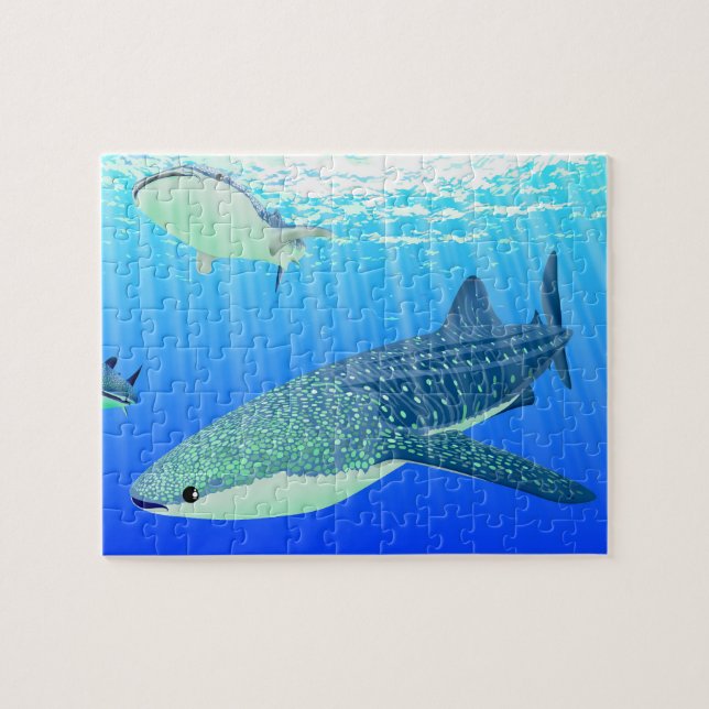 Whale Shark Jigszle Puzzle Pussel (Horisontell)