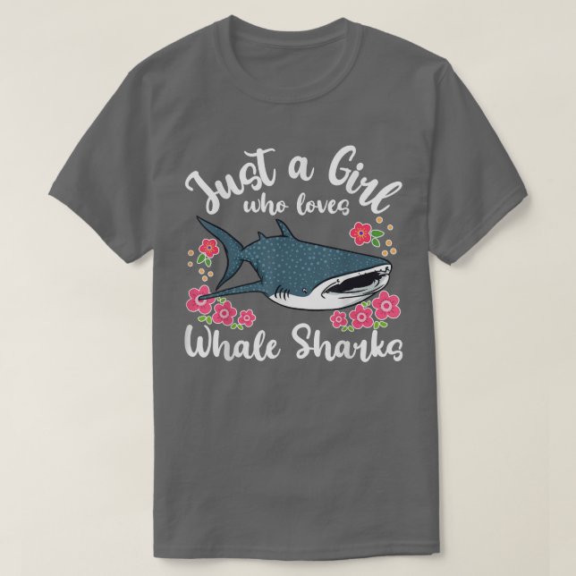 Whale Shark Just a Girl Who Loves Whale Sharks  T Shirt (Design framsida)