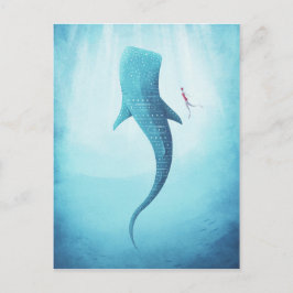 Whale Shark Vintage affisch - Art Postcard Vykort