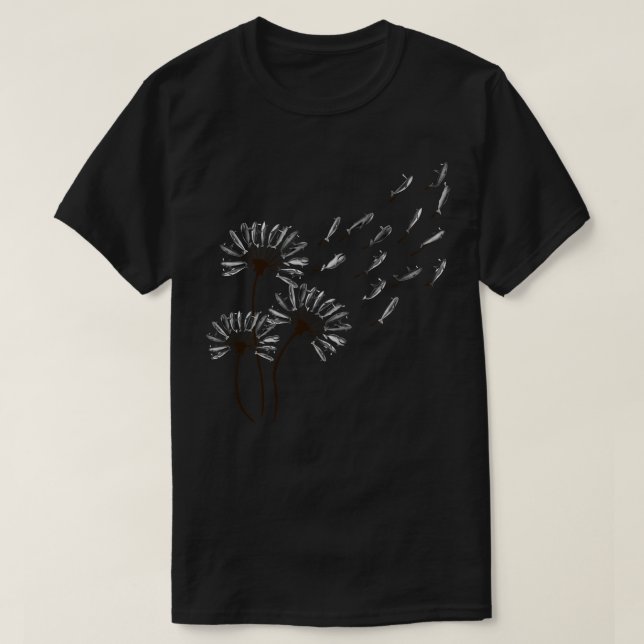 Whale Shirt Dandelion Whale Älskare T (Design framsida)
