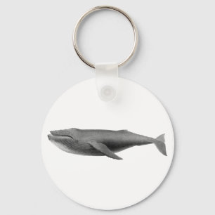 WHALE SJÖLIV NAUTICAL BUTTON KEYCHAIN NYCKELRING