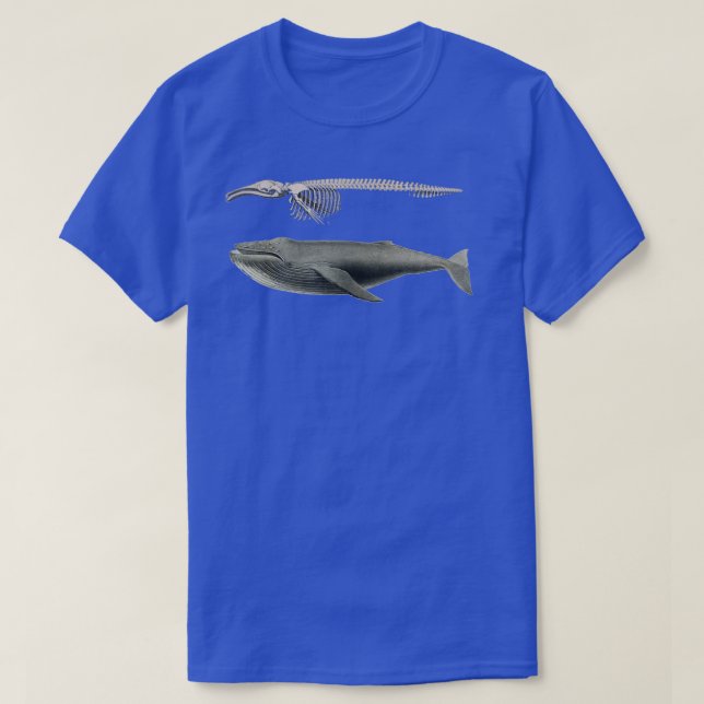 Whale Skeleton Collage T Shirt (Design framsida)