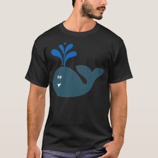 Whale som blåser vatten t shirt