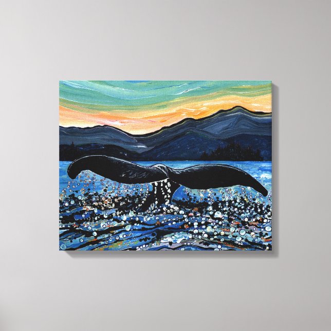 Whale Svan Canvastryck (Framsida)