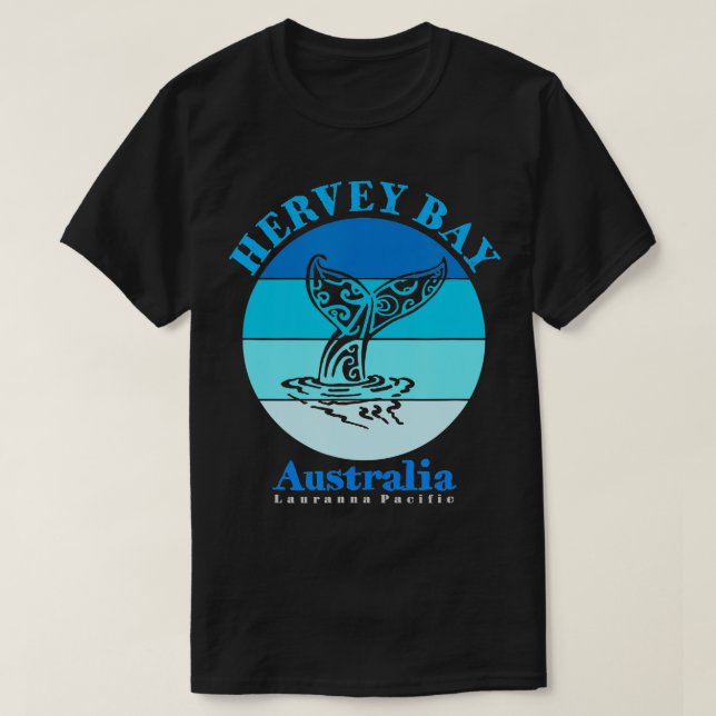 Whale Svan Hervey Bay Australien Ocean T Shirt (Design framsida)