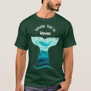 Whale Svan i Vågar T Shirt