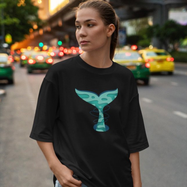 Whale Svan Papercut T Shirt (Skapare uppladdad)