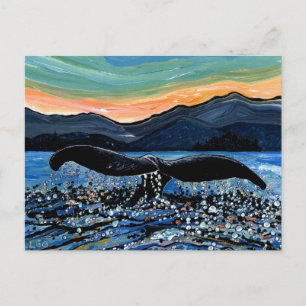 Whale Svan Vykort