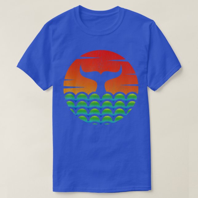 Whale Svan Whale Watching Sunset T Shirt (Design framsida)