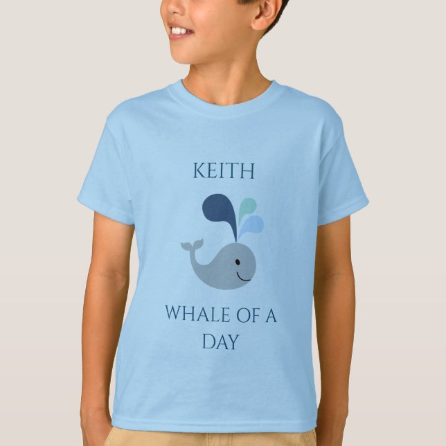 WHALE t-shirt med personlig namn. (Framsida)