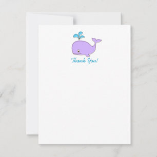 Whale Tackkort Card, 4,25 x 5,5 Anteckningskort