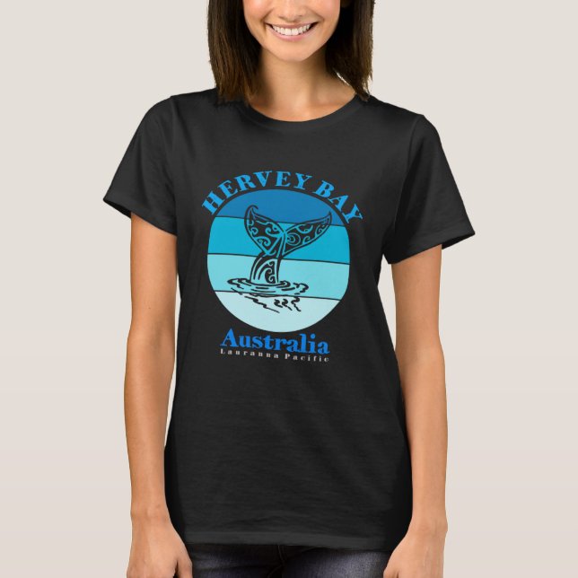 Whale Tail Hervey Bay Australia Ocean T Shirt (Framsida)