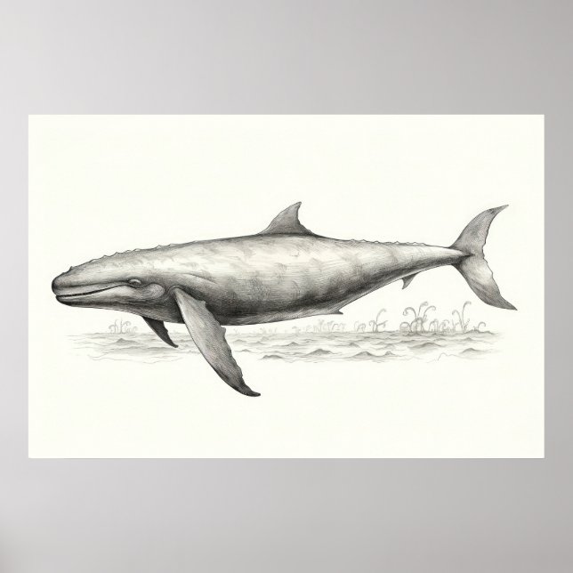 Whale teckning poster (Framsidan)