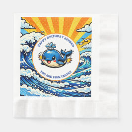 Whale Themed Nautical Boy's Birthday Party Pappersservett