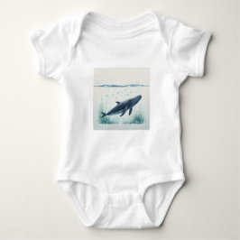 Whale Underwater White Hoodie T Shirt