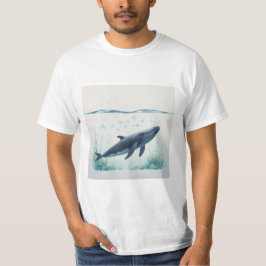Whale Underwater White Hoodie T Shirt