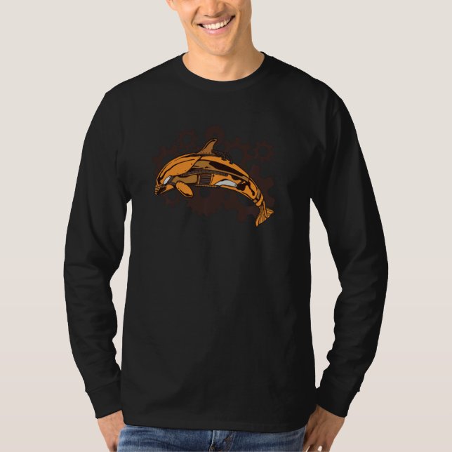Whale underwater world ocean Orca Pul Hoodie T Shirt (Framsida)